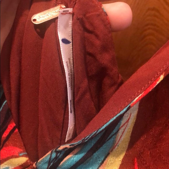 Free People red tropical Alissa Jumpsuit NWOT - Picture 6 of 8